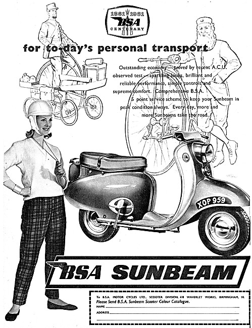 1960 BSA  Sunbeam Motor Scooter                                  