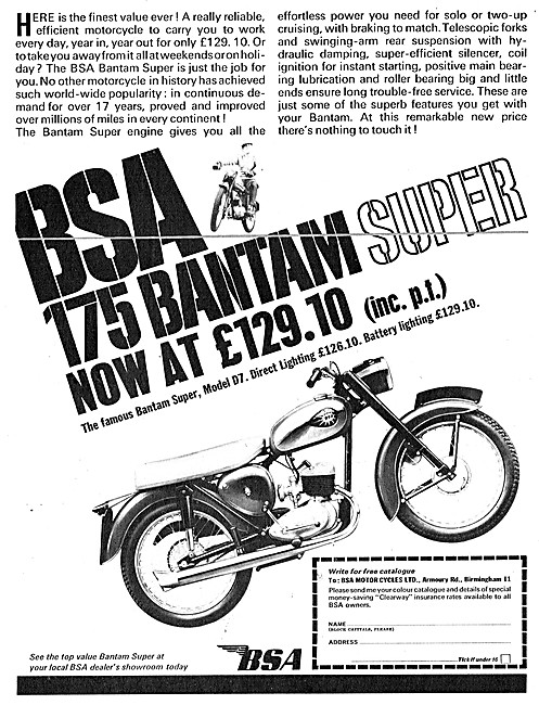 BSA Bantam Super 175cc                                           