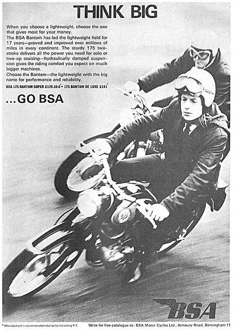 BSA Bantam 175 cc Models For 1965                                