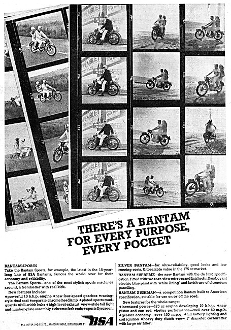 BSA  Motorcycle Range 1966                                       