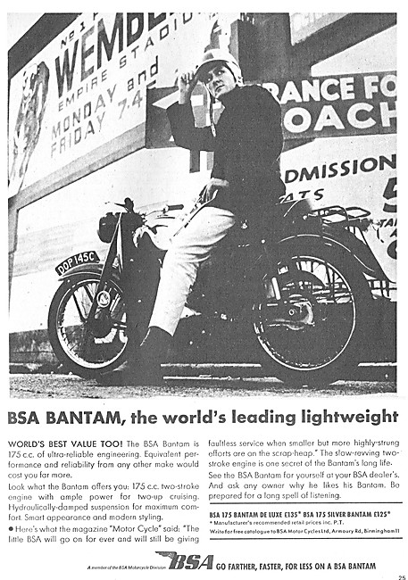 BSA Bantam De Luxe 175 cc                                        