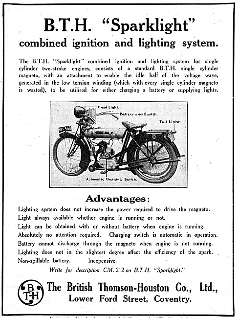 BTH Sparklight Combined Ignition & Lighting System 1920          