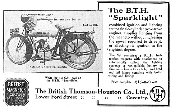 BTH Magnetos - BTH Sparklight  Combined Ignition & Lighting Set  