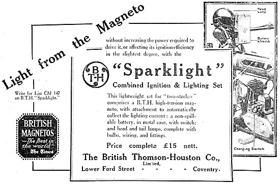 BTH Magnetos - BTH Sparklight  Combined Ignition & Lighting Set  