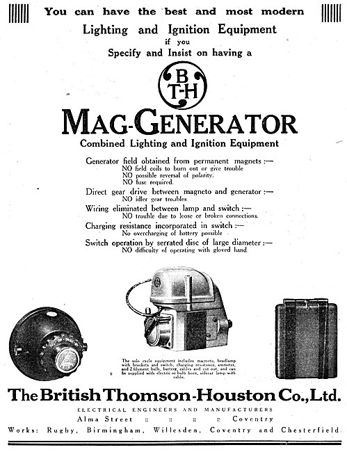 BTH Mag-Generator Combined Lighting & Ignition Equipment         