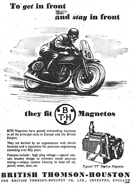 1950 BTH TT Replica Magneto Advert                               