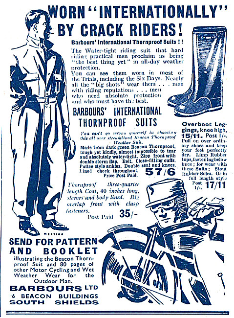 Barbour International Thornproof Riders Suit 1939 Style          