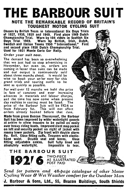 Barbour Suit                                                     
