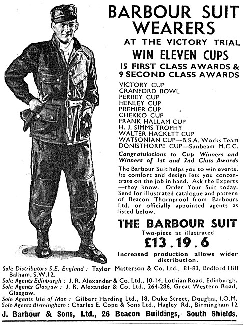 Barbour Motorcycle Suits                                         