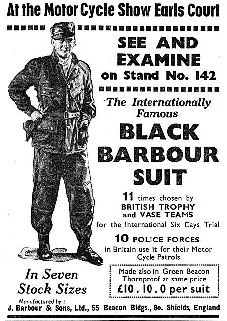 Black Barbour Suit 1955                                          