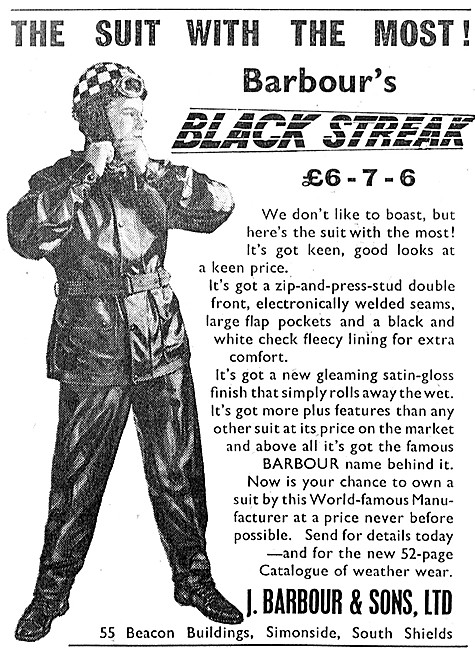 Barbour Black Streak Motorcyclists Suit                          