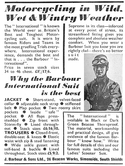 Barbour Jackets For Motorcyclists                                