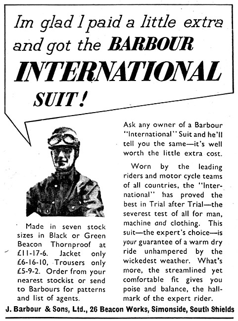 Barbour International Motorcycle Suit                            