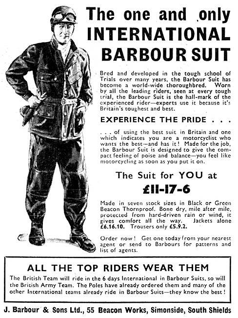 Barbour International Suit                                       