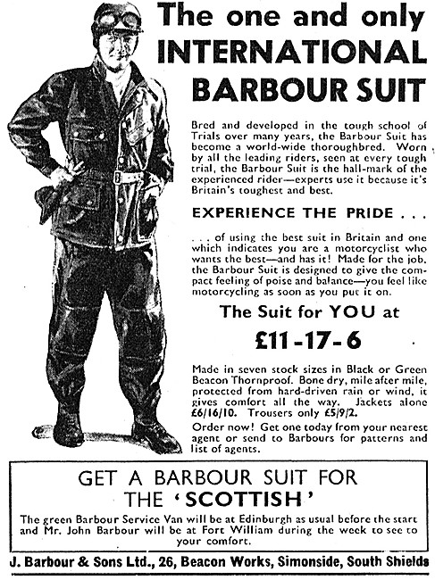 Barbour International Suits For Motorcyclists                    