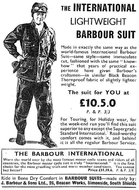 Barbour Suits For Motorcyclists - Barbour International Suit     