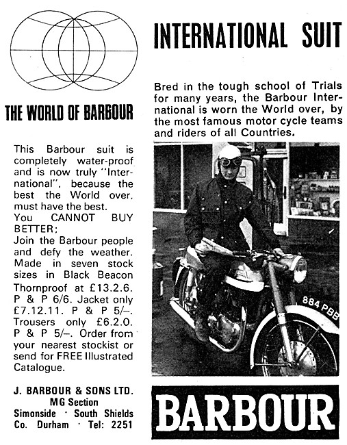 Barbour International Motor Cycle Suit                           