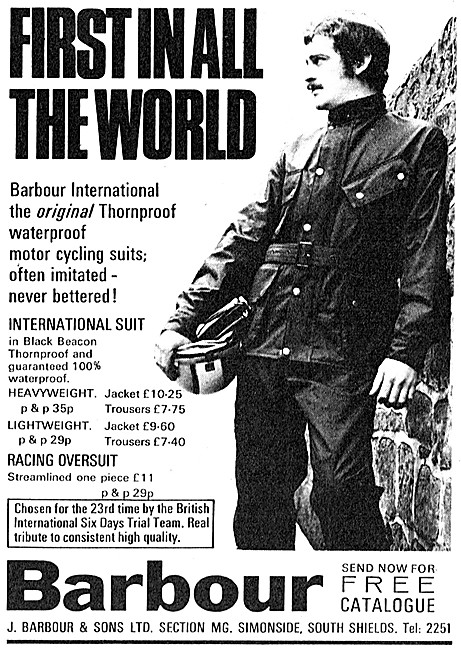 Barbour Suits For Motorcyclists - Barbour International Suit     