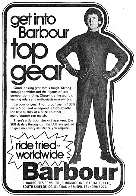 Barbour Motorcycle Suits                                         