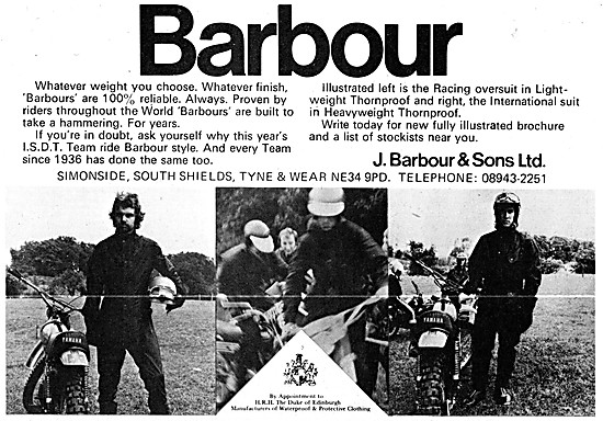 Barbour Suits For Motorcyclists - Barbour Jackets                