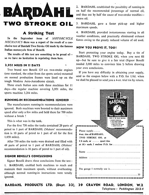 Bardahl Two-Stroke Oil                                           