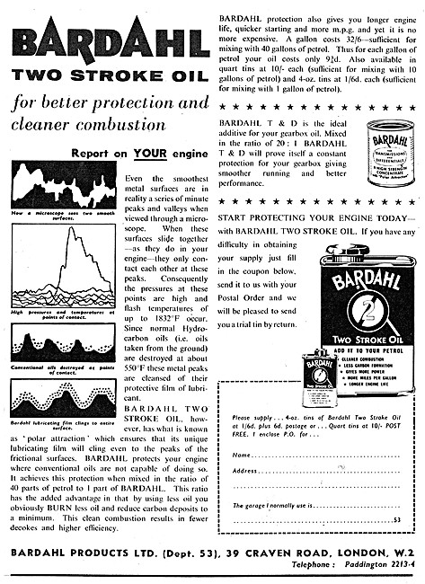 Bardahl Two-Stroke Oil                                           