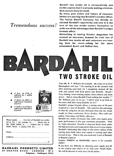 Bardahl Two-Stroke Oil                                           