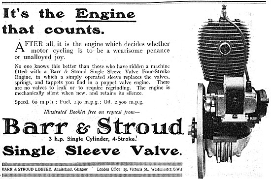 Barr & Stroud Single Sleeve Valve Motor Cycle Engines            