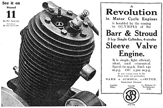 1921 Barr & Stroud Sleeve Valve Motor Cycle Engines              