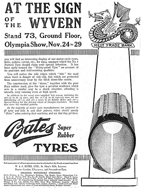 Bates Motor CycleTyres - Bates Super Rubber Motorcycle Tyres     