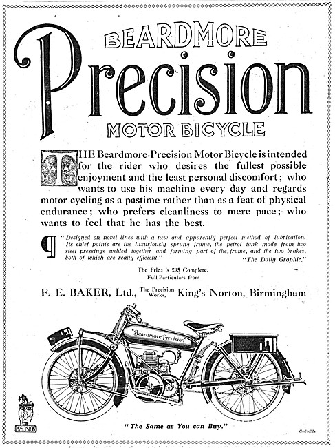 The 1920 Beardmore Precision Motor Cycle                         