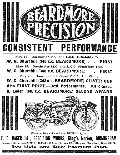 1924 Beardmore Precision 348cc                                   
