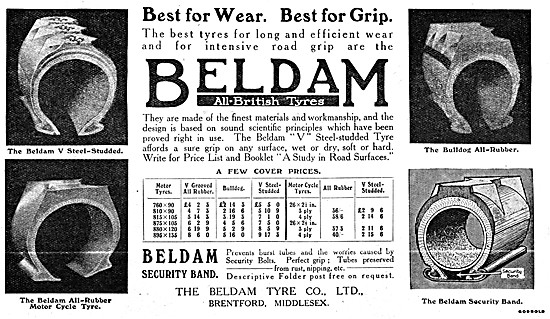 Beldam Motor Cycle Tyres                                         