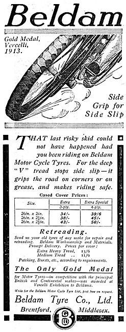 Beldam Motor Cycle Tyres & Retreads                              