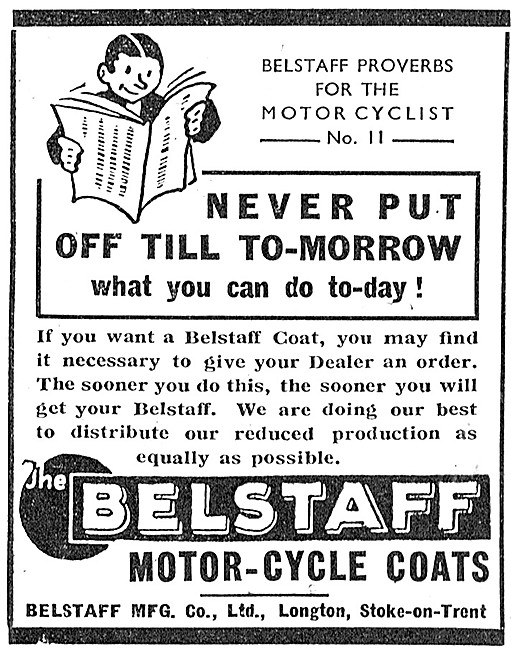 Belstaff Motor Cycling Coats                                     