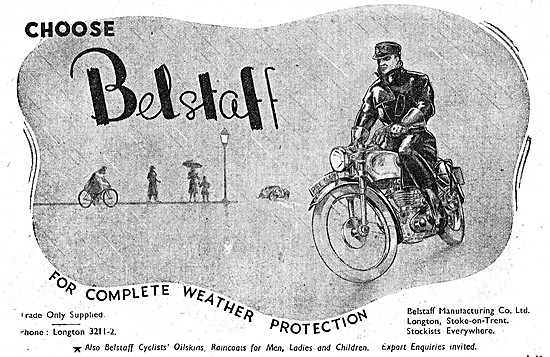 Belstaff Motor Cycle Coats 1947 Style                            