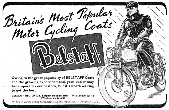 Belstaff Motor Cycle Coats 1948                                  