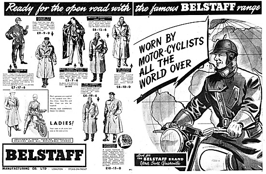 Belstaff Motorcyclists Wear For 1954                             