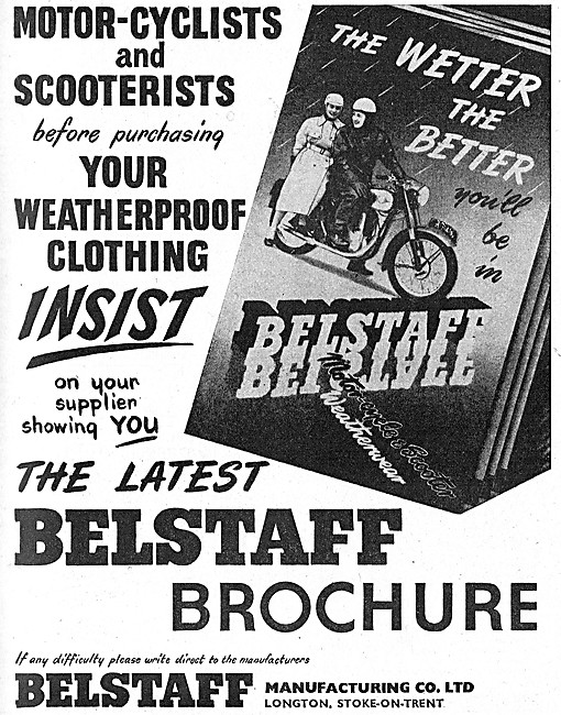 Belstaff Motor Cycle Clothing 1956 Catalogue Items               