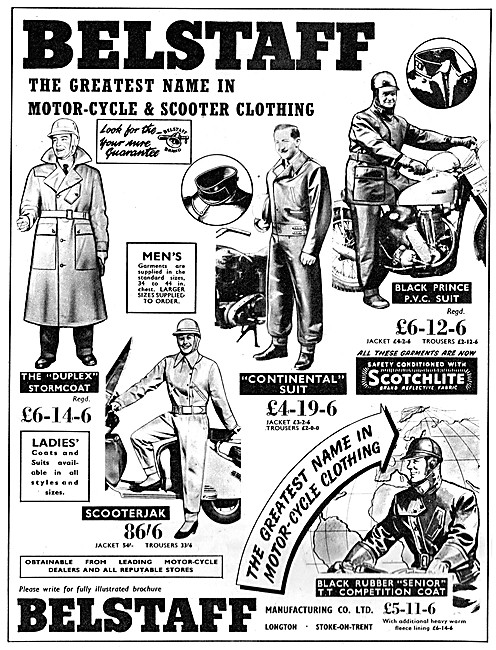 Belstaff Continental Suit 1957 Advert                            