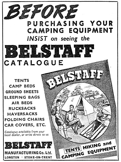 Belstaff Camping & Hiking Equipment 1957 Catalogue Items         