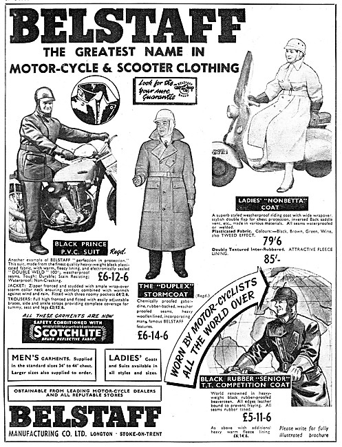 Belstaff Motor Scooter Clothing 1957 Styles                      