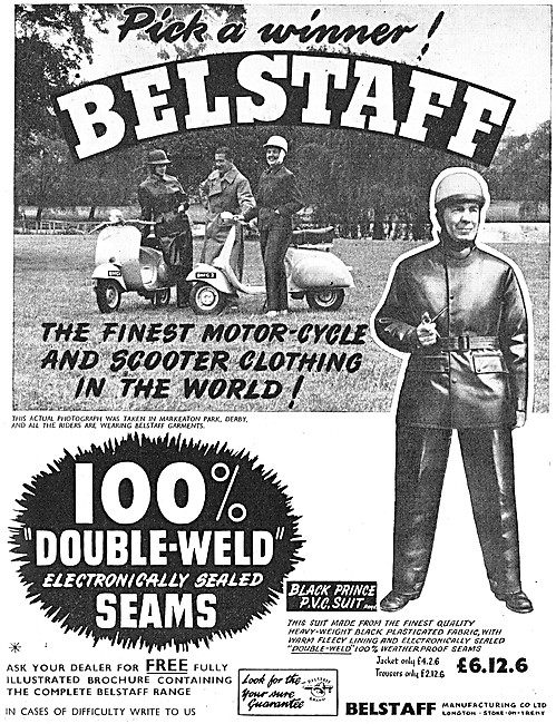 Belstaff Motor Scooter Clothing 1958 Styles                      
