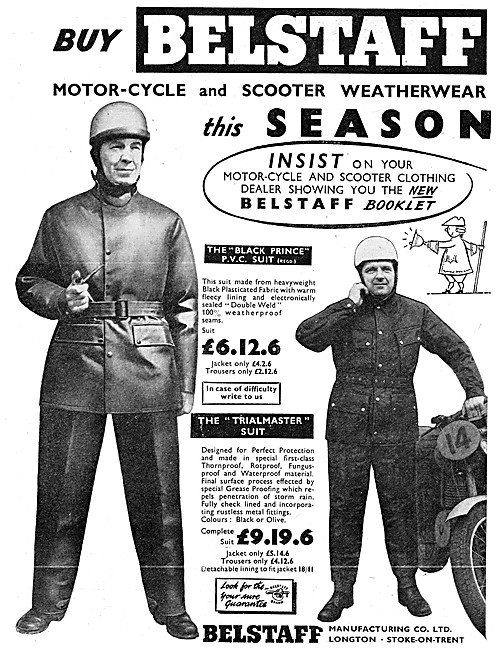Belstaff Motor Cycle Wear - Motorcycle Weatherwear               