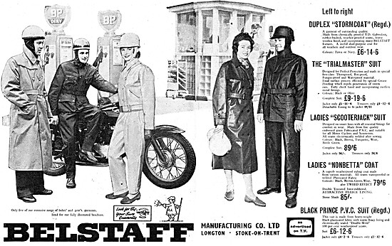The 1959 Range Of Belstaff Motor Cycle Wear                      