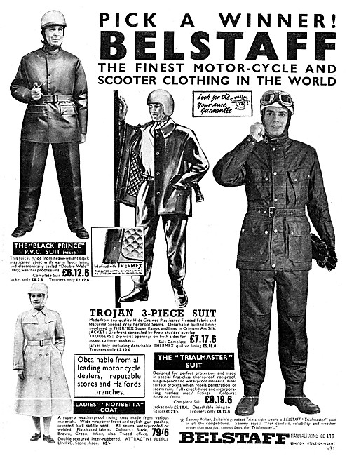 Belstaff Motorcycle & Motor Scooter Clothing 1960                
