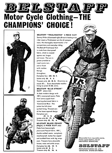 Belstaff Trialmaster Motor Cycle Suit                            