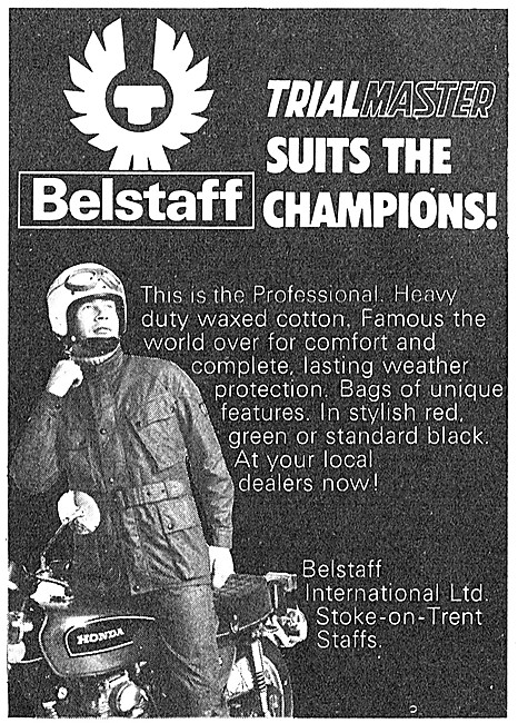Belstaff Trialmaster Waxed Cotton Motor Cycle Suits 1972         