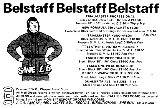 Belstaff Motor Cycle Weatherwear                                 