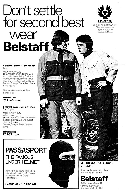Belstaff Formula 750 Motor Cycle Jacket                          